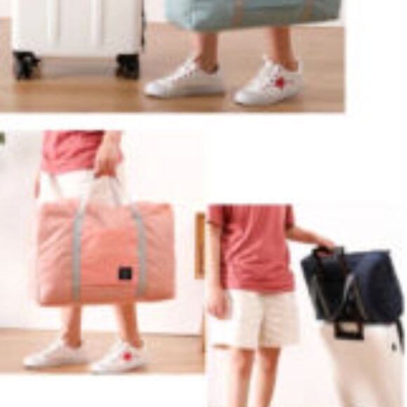 Black Foldable Travel Duffel Bag Airlines Carry on Bag for all ages - Picture 4 of 4